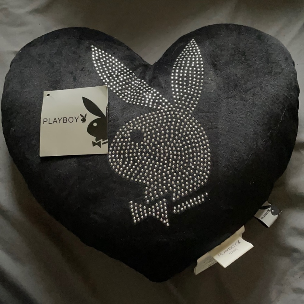 Playboy Bunny Heart Throw Pillow